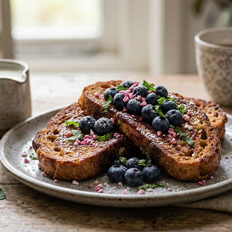 Wentelteefjes met blauwe bessen recept