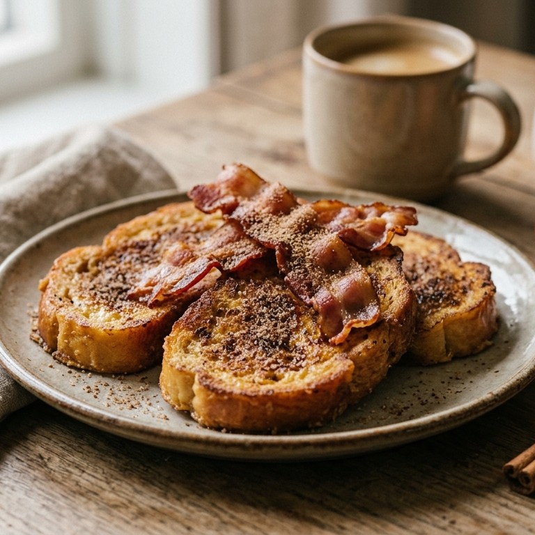 Wentelteefjes met kaneel en bacon recept