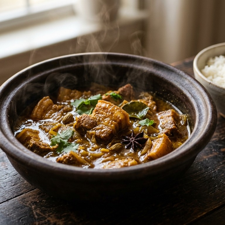 Wethani kyet (Curry met varkensvlees) recept