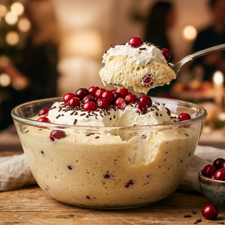Wijnschuim met cranberry's voor buffet recept
