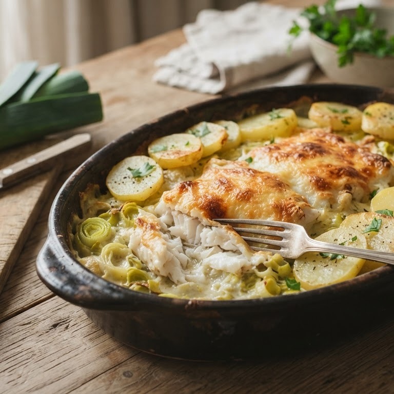 Wijting filets met kaas en prei recept