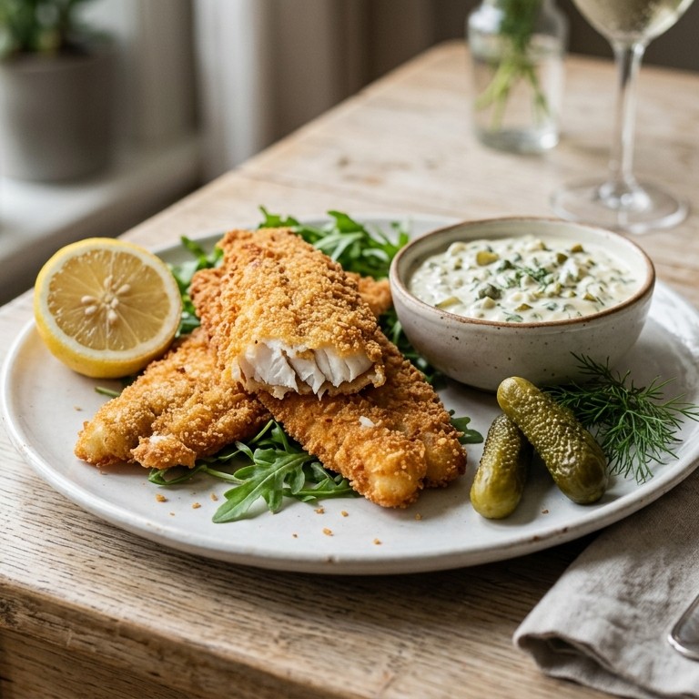 Wijting met warme tartaarsaus recept