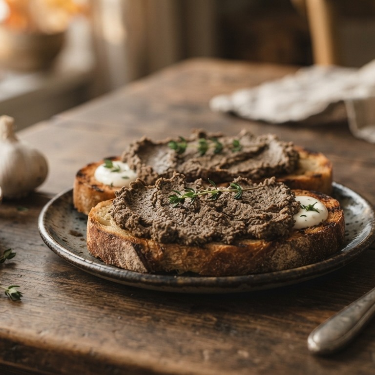 Wilde paddestoelenpaté op toast recept
