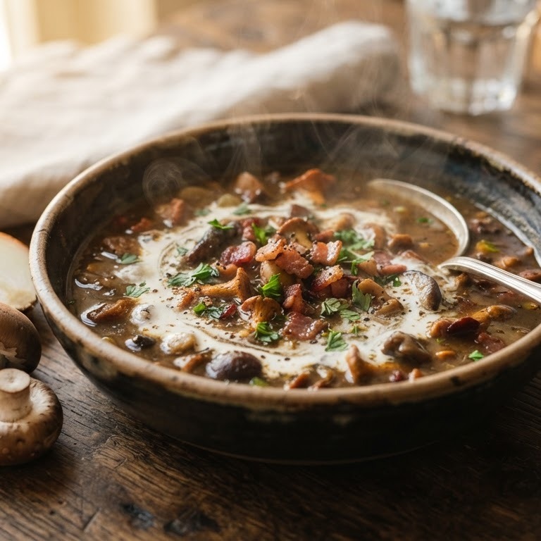 Wildsoep met paddestoelen recept
