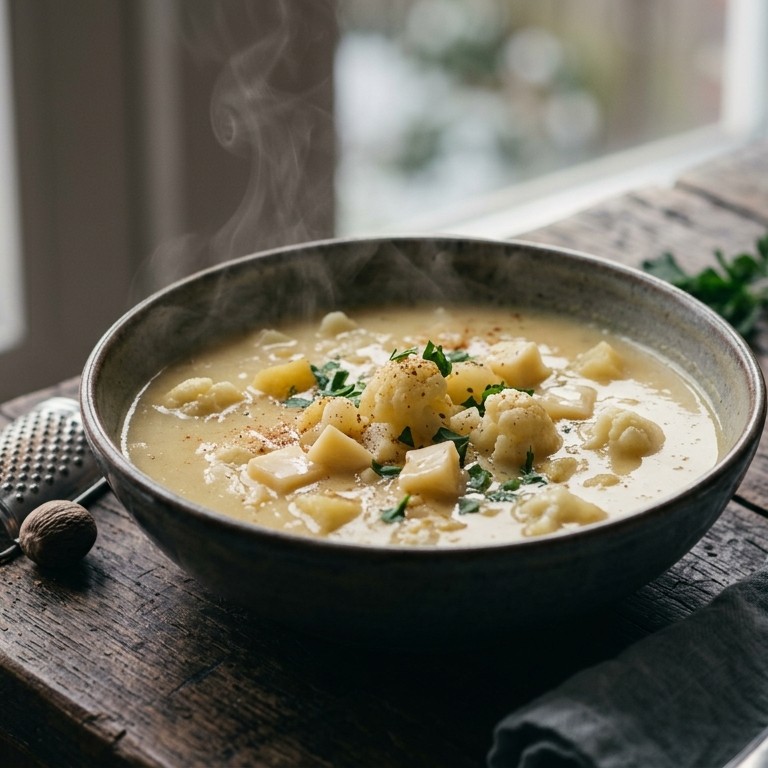 Wintersoep van bloemkool en koolraap recept