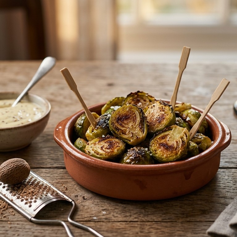 Wintertapa: spruitjes met een mosterd aioli recept