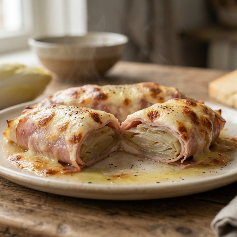 Witlof ham en kaas recept