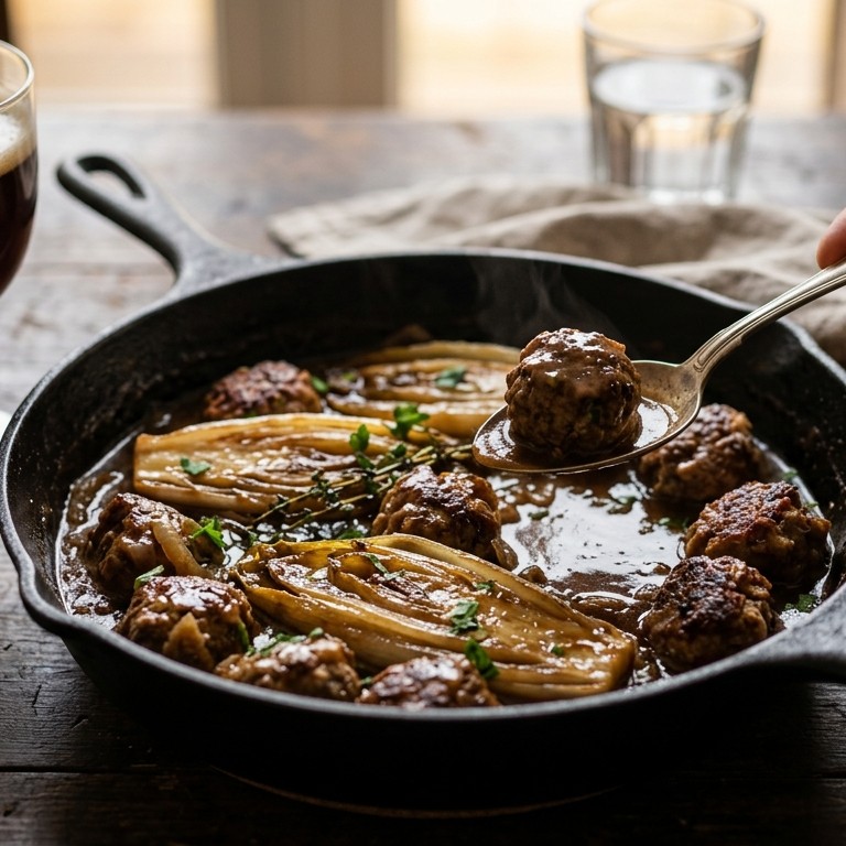 Witlof met balletjes recept