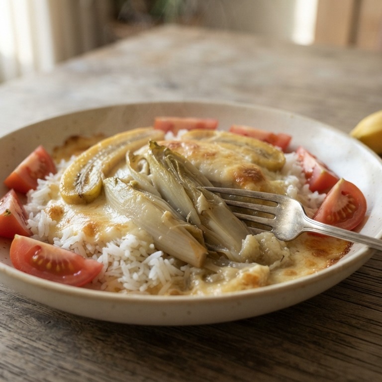 Witlof met banaan en kaassaus recept