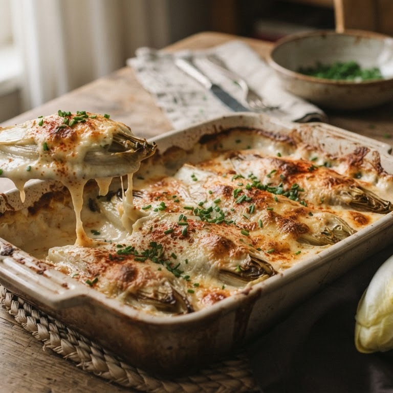 Witlof met bechamelsaus uit de oven recept