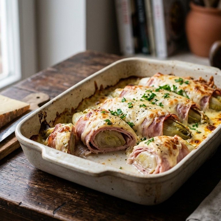 Witlof met ham en kaas recept