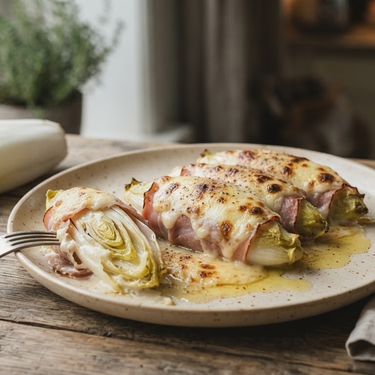 Witlof met ham en kaas recept