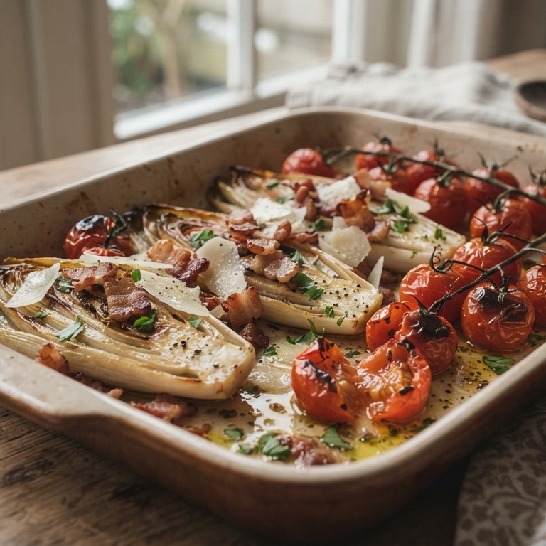 Witlof met tomaatjes uit de oven recept