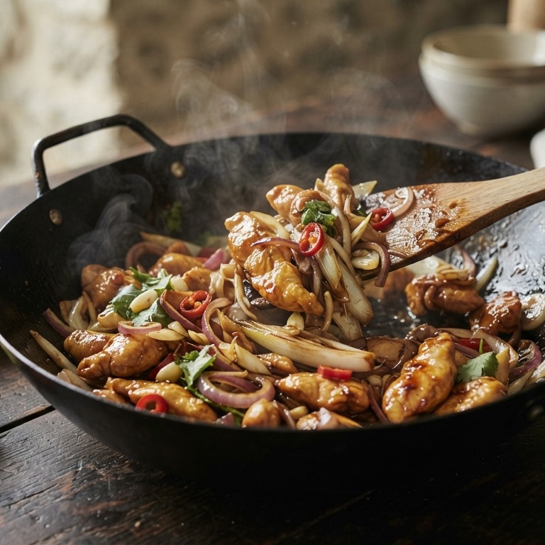 Witlof roerbak met kipfilet recept