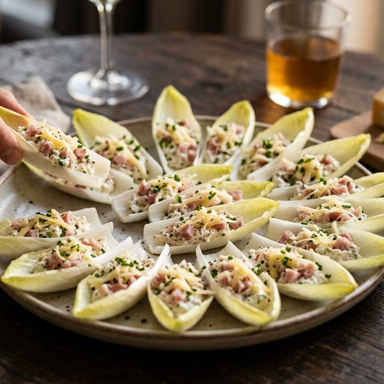 Witlofhapje met ham en kaas recept