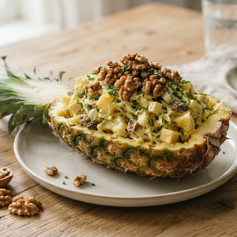 Witlofsalade met ananas en walnoten recept