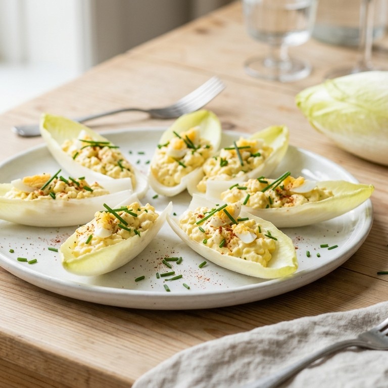Witlofsalade met eiersalade recept