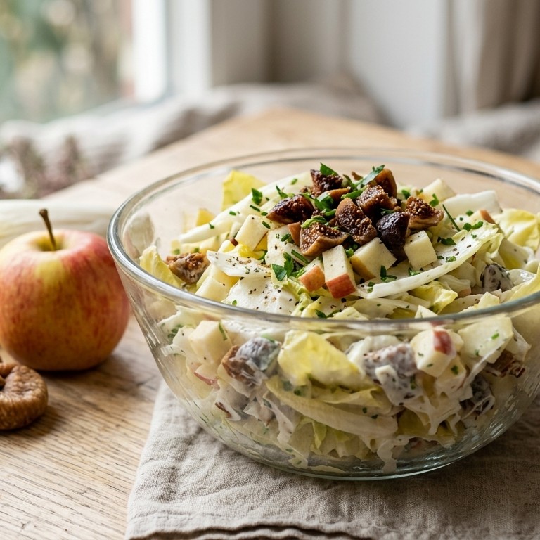 Witlofsalade met gedroogde vijgen recept