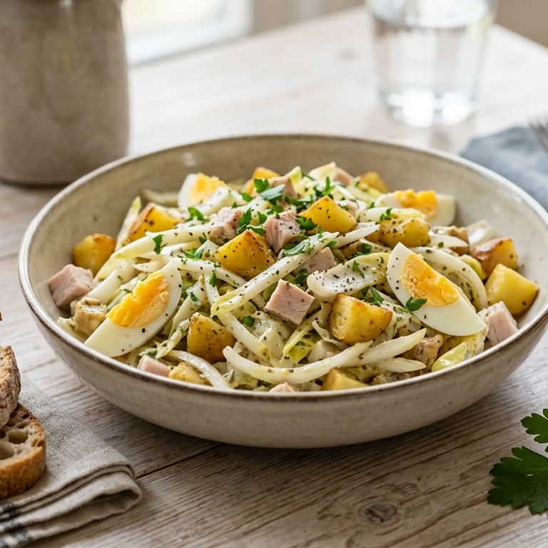Witlofsalade met stokbrood recept