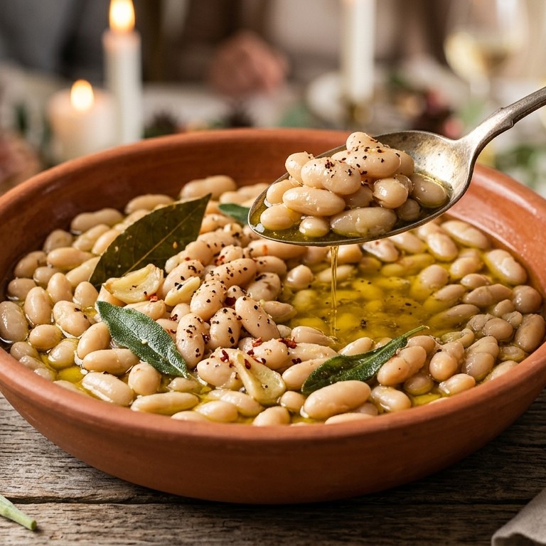 Witte bonen in olijfolie voor Italiaans buffet recept