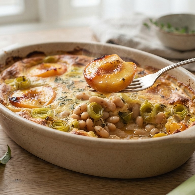 Witte Bonen met perziken recept
