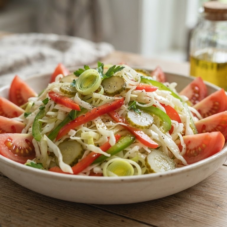 Witte koolsalade met paprika recept
