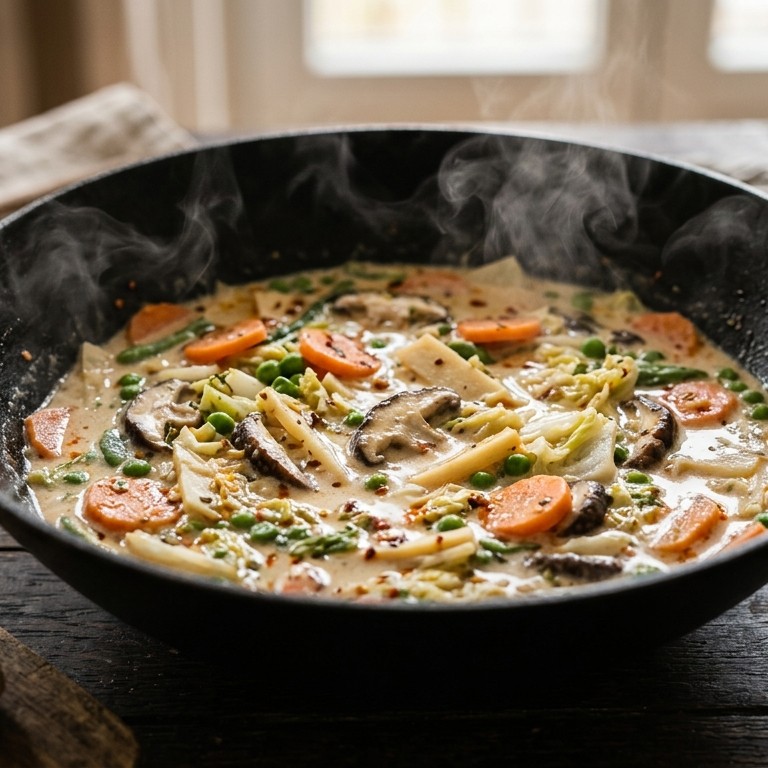 Wokgroenten met kokosmelk recept