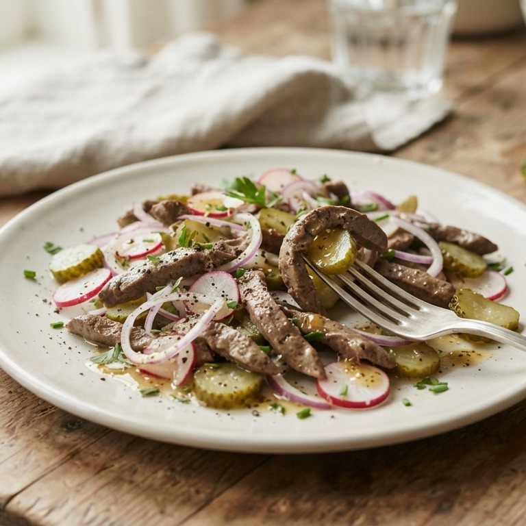 Worstsalade met augurk recept