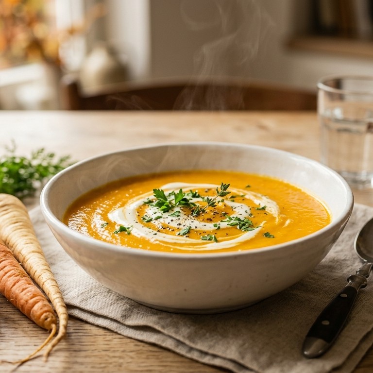 Wortel/pastinaaksoep met gember recept