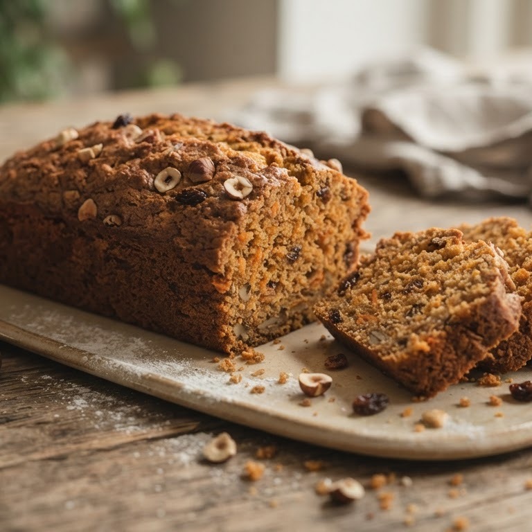 Wortelcake met noten en rozijnen recept