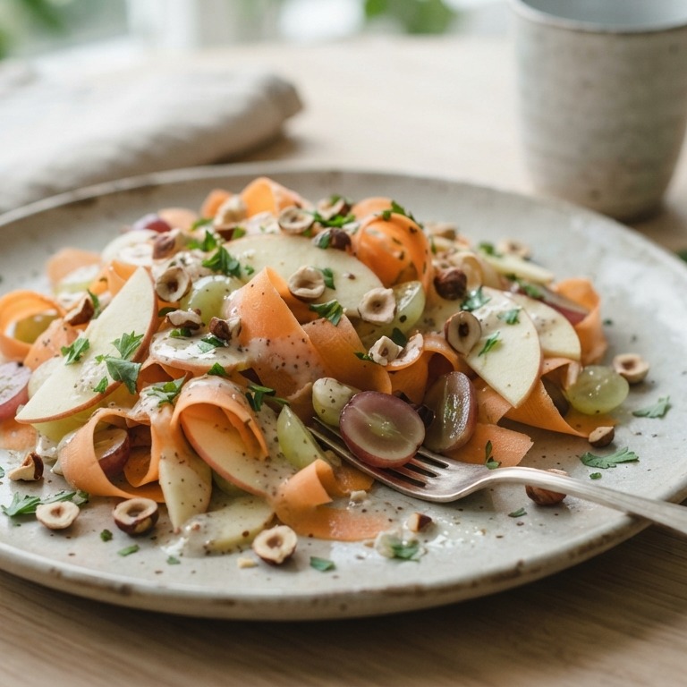 Wortelsalade met druiven en appel recept