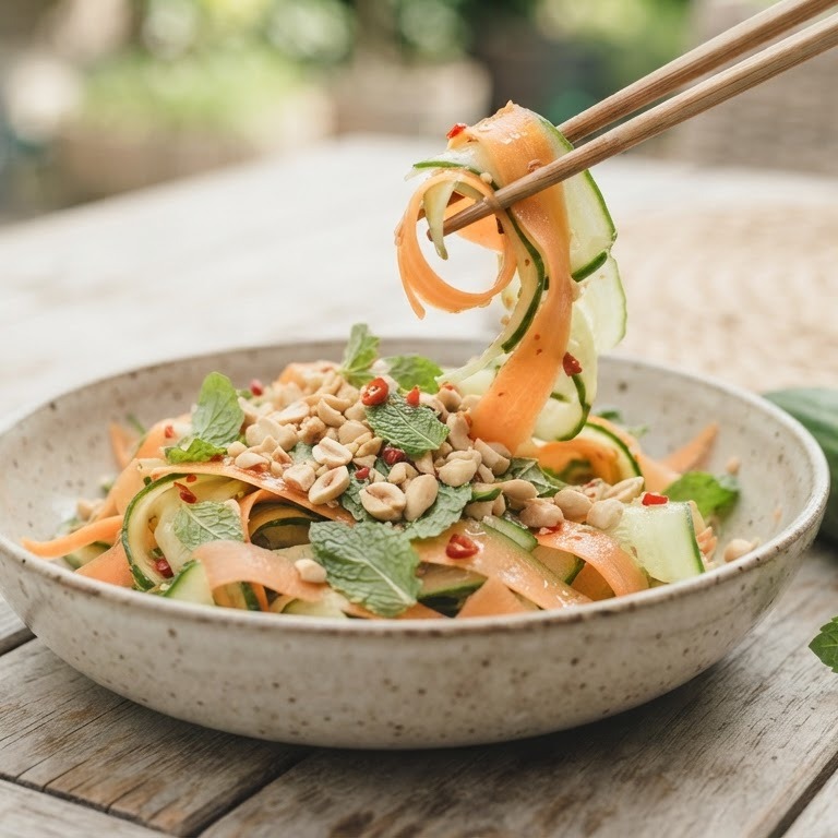 Wortelsalade met komkommer recept