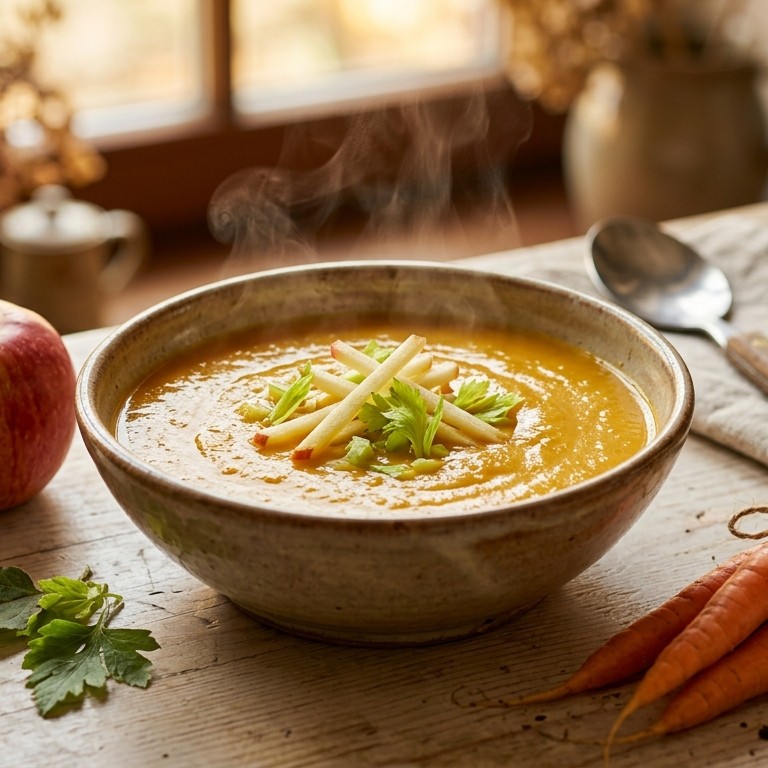 Wortelsoep met appel recept