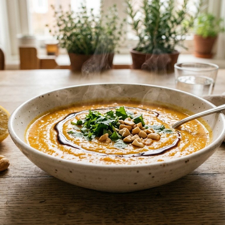 Wortelsoep met gember en koriander recept