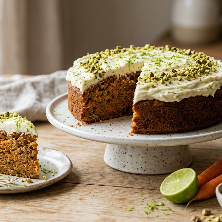 Worteltaart met limoenglazuur recept