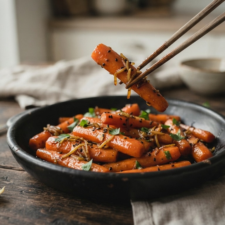 Worteltjes met gembersaus recept