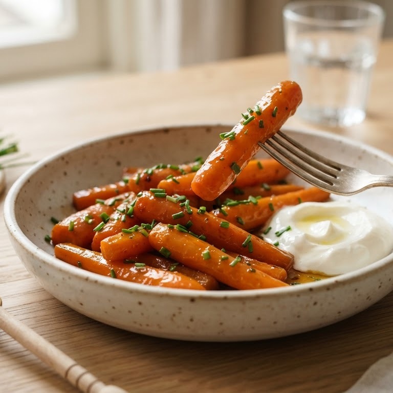 Worteltjes met honing en bieslook recept