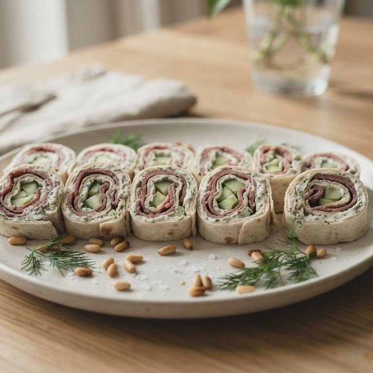 Wrap gevuld met rookvlees en kruidenkaas recept