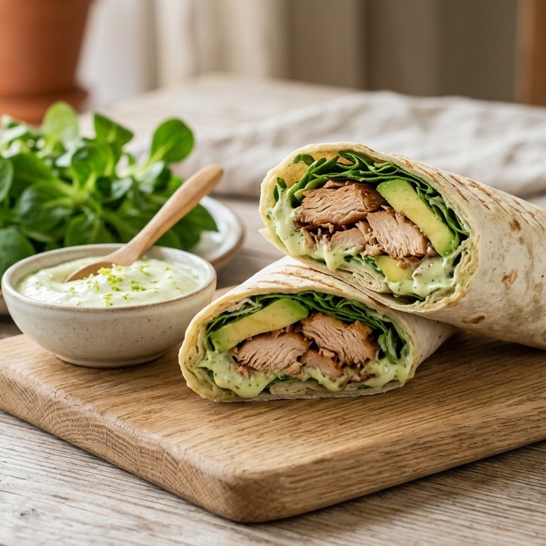Wrap met avocado, kip en limoenmayonaise recept