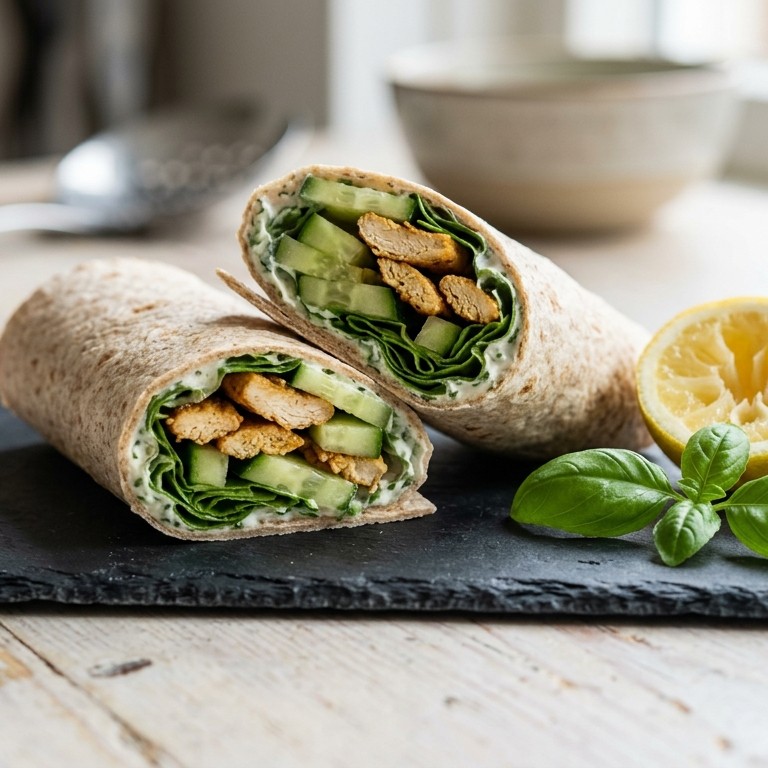 Wrap met kalkoenfilet en komkommer recept