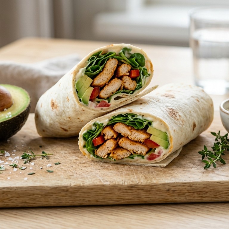 Wrap met kalkoenfilet en veldsla recept