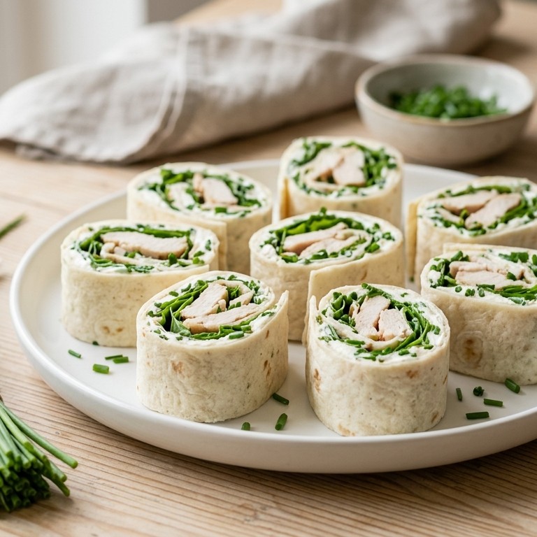 Wrap met kipfilet en verse bieslook recept