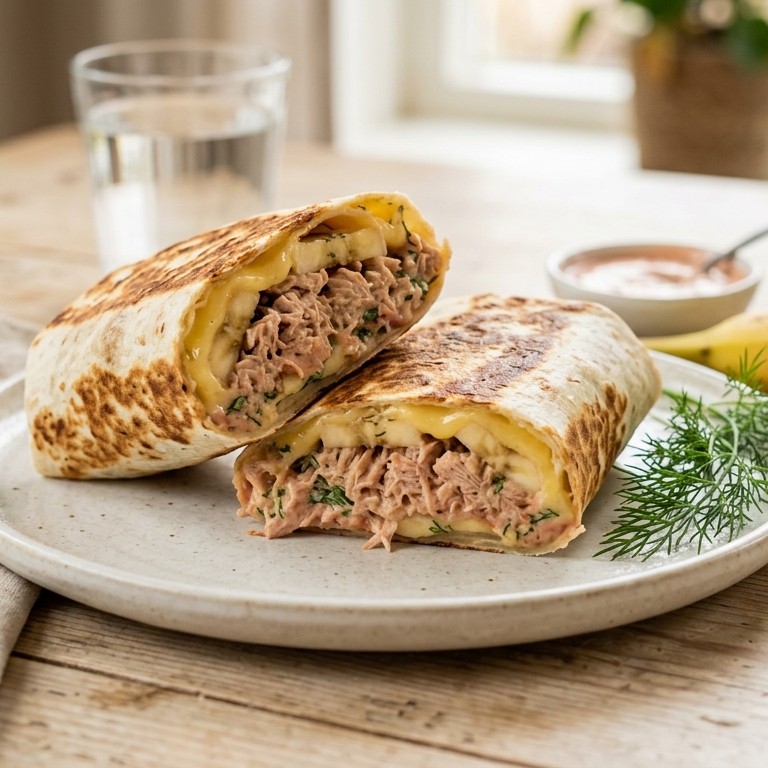 Wrap met tonijn en kaas recept