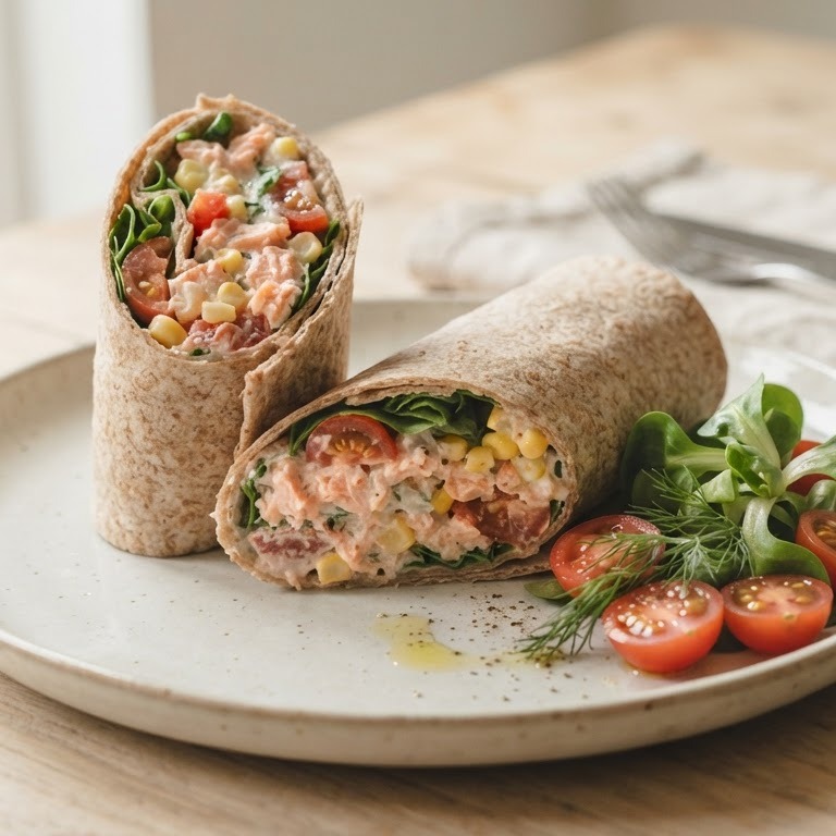 Wrap met zalmsalade recept