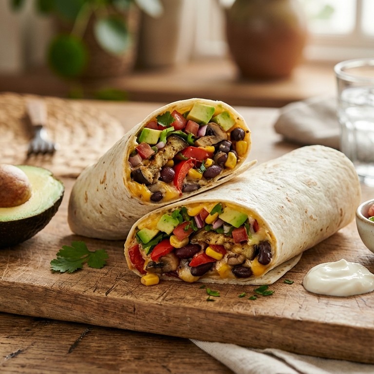 Wraps met aubergine en paprika recept