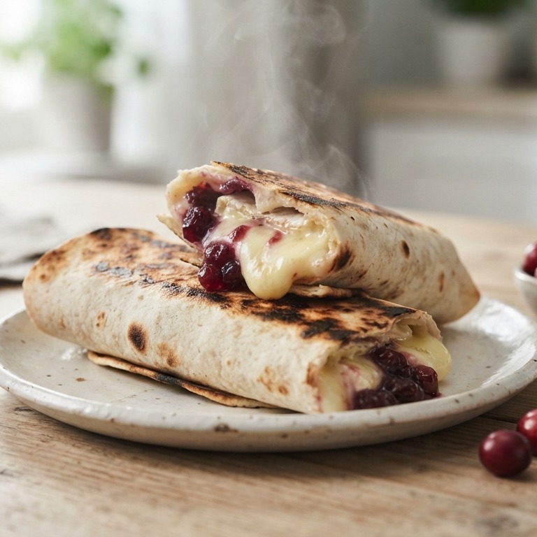Wraps met Camembert en cranberry compote recept