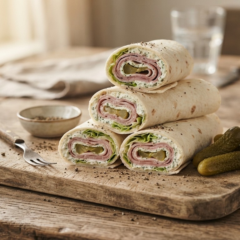 Wraps met gegrillde achterham recept