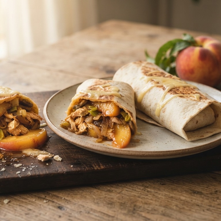 Wraps met kipfilet en perzik recept