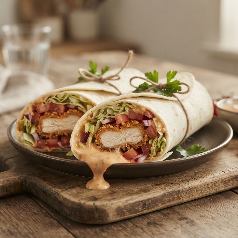 Wraps met kipnuggets recept