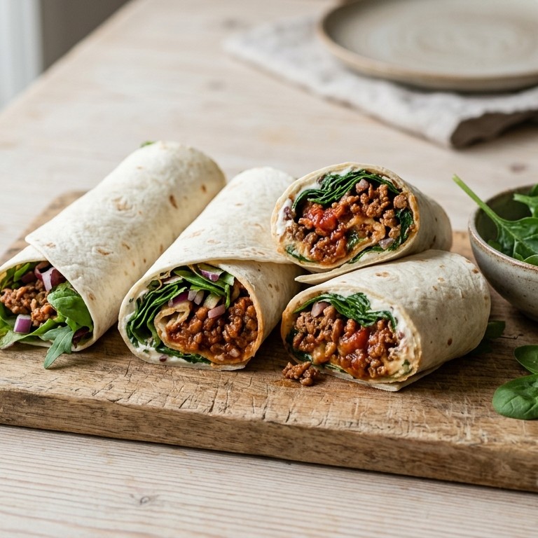 Wraps met spinazie recept